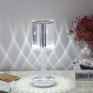 Acrylic Table Lamp with Three-Color Adjustable Lighting - Transparent by komore