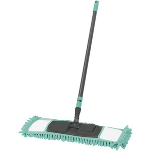 Turquoise Super-Absorbent Chenille Extendable Flat Floor Mop - Teal by JVL