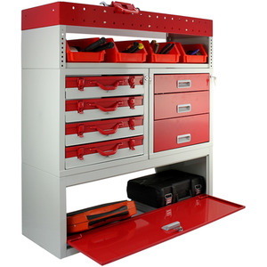 Firecracker Metal Van Racking - Red by Monster Racking