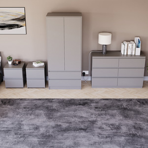 Denver Bedroom Set (2 Drawer Bedside (x2), 6 Drawer Chest, 2 Door Wardrobe) by Vida Designs