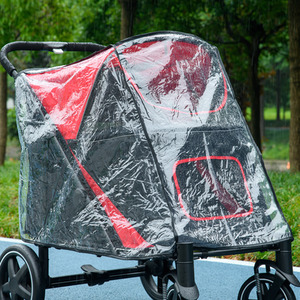Rain Cover for Dog Pram, Stroller Buggy with Rear Entry - Clear by PawHut