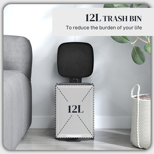 HOMCOM Kitchen Pedal Bin Fingerprint Proof by HOMCOM