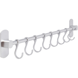 Self Adhesive Silver Kitchen Utensil Rack - Silver by Joejis Kitchen