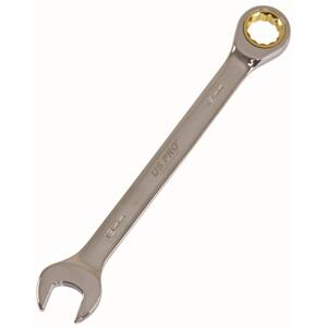 US PRO INDUSTRIAL 12pc Ratchet Spanner Set Gear ratchet Combination Wrench 3594 - Silver by US PRO