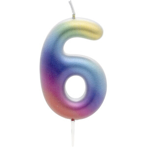 Metallic Rainbow Numbered Candle 0-9 Set by My Party