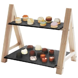 2 Tier Shelves Food Serving Cake Dessert Stand Platter - Neutral
