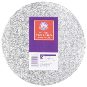 Round Thin Cake Board - Silver / 20.3cm