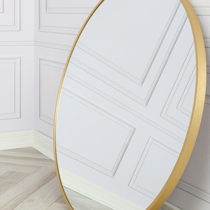 Pandora Round Mirror - 80 x 80cm - Gold by Home Garden Direct