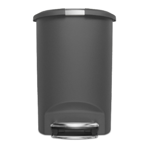 simplehuman 50L semi-round pedal bin grey plastic by Simplehuman