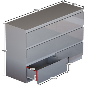 Vida Designs Glinton 4 Piece FSC Bedroom Set - Grey by Vida Designs