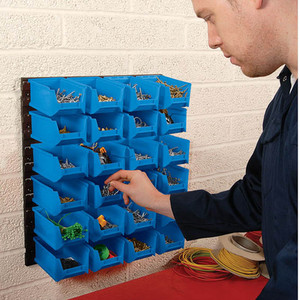 Draper Large Storage Bin Set - 24 Piece - Blue by Draper