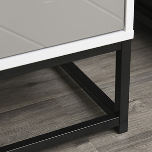 HOMCOM Chest of Drawers with Metal Handles - Grey by HOMCOM