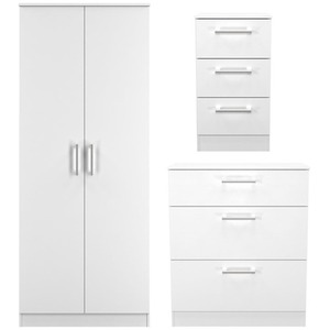 Ryedale Ready Assembled 3 Piece Furniture Pack - White Ash