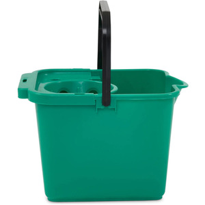 Green 12L Plastic Mop Bucket With Wringer and Lip For Easy Pouring - Green by STORM TRADING GROUP