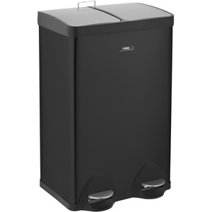 60L Dual Recycle Recycling Pedal Bin - Black by Cooks Professional