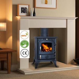 4.5KW Single Woodburner Stove - Black by HEATSURE