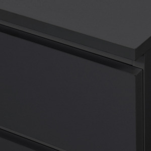 3 Piece Furniture Set Chest of Drawers Bedside Tables Birlea Oslo - Black by Birlea