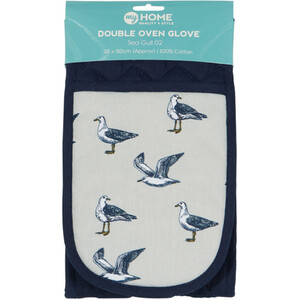 Seagull Double Oven Glove - Blue by My Home
