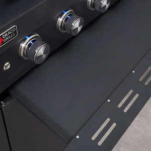 Fusion 6 Burner Black Outdoor Kitchen with Modular Sink - Slate Black by Draco Grills