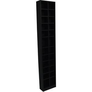 BLOCK - Tall Sleek 360 CD 160 DVD Media Storage Tower Shelves - Black - Black by Watsons