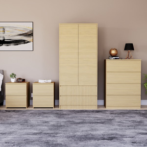 Denver Bedroom Set (2 Drawer Bedside (x2), 4 Drawer Chest, 2 Door Wardrobe) by Vida Designs