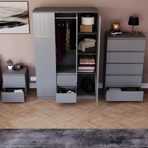 Vida Designs Glinton 3 Piece FSC Bedroom Set - Grey by Vida Designs