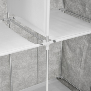 Portable Closet Wardrobe - Silver Grey by komore