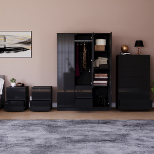 Vida Designs Glinton 4 Piece FSC Bedroom Set - Black by Vida Designs