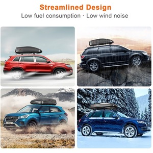 400L Cargo Box Waterproof Rooftop Cargo Carrier by Costway