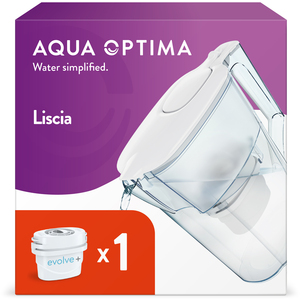 Liscia 2.5L Water Filter Jug - White / 1 pack by Aqua Optima