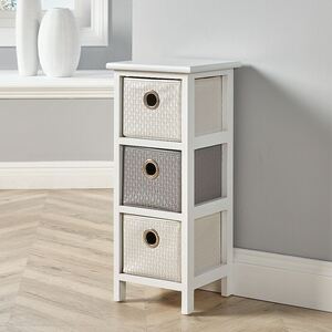 Home Source Sandringham 3 Drawer Chest Storage Unit - White by Home Source