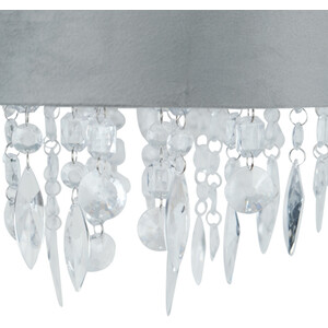 Grey Matte Velvet Droplet Pendant - Grey