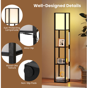 Modern Floor Lamp - Black by Costway