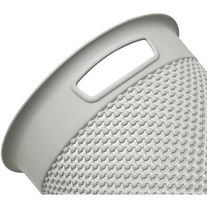 Droplette Design Plastic Bin - Grey by JVL