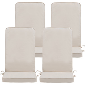 Icon Indoor Outdoor Chair Cushion with High Back - White / 4 by Icon