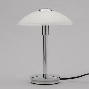 Alabaster Shade Touch Table Lamp - Chrome by Litecraft