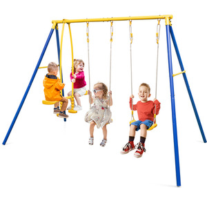 Garden Kids Swing Set - Blue by Costway