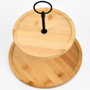 Bamboo 2 Tier Cake Stand Display - Bamboo by Maison Des Cadeaux