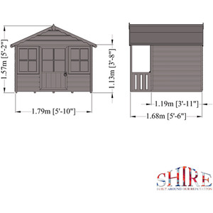 Pixie Playhouse - Honey Brown by Shire Garden Buildings