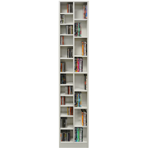 BLOCK - Tall Sleek 360 CD 160 DVD Media Storage Tower Shelves - White - White by Watsons