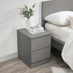 3 Piece Furniture Set Chest of Drawers Bedside Tables Birlea Oslo - Grey by Birlea