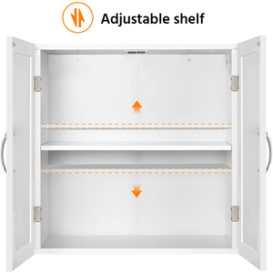 Wall Mount Cabinet Storage Organizer - White by Yaheetech