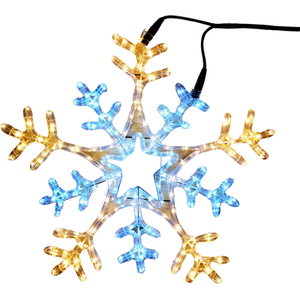 Flashing Multi Function Snowflake Rope Light in Cool and Warm - White by Samuel Alexander