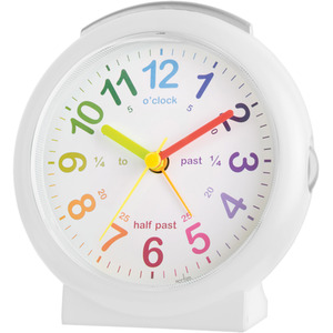 Lulu 2 Non-Ticking Alarm Clock White - White by Acctim