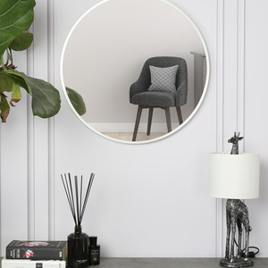 Pandora Round Mirror - Silver by Home Garden Direct