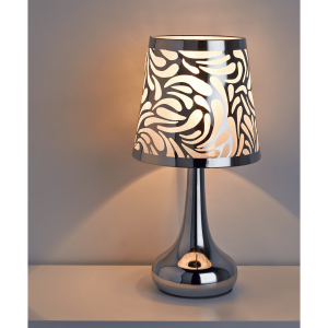 Swirl Touch Lamp - Silver