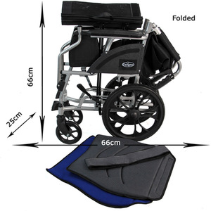 Aluminium Wheelchair Lightweight Folding Compact - Black by Actiasgear
