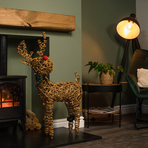 Battery Operated Light up Christmas Reindeer with 120 LEDs - Brown by Samuel Alexander