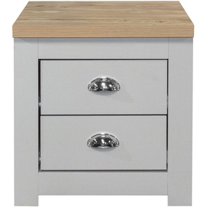 Wooden 4 Piece Furniture Set Wardrobe Chest of Drawers Bedsides Highgate - Grey by Birlea