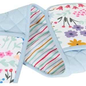Wild Flower Double Oven Glove - Blue